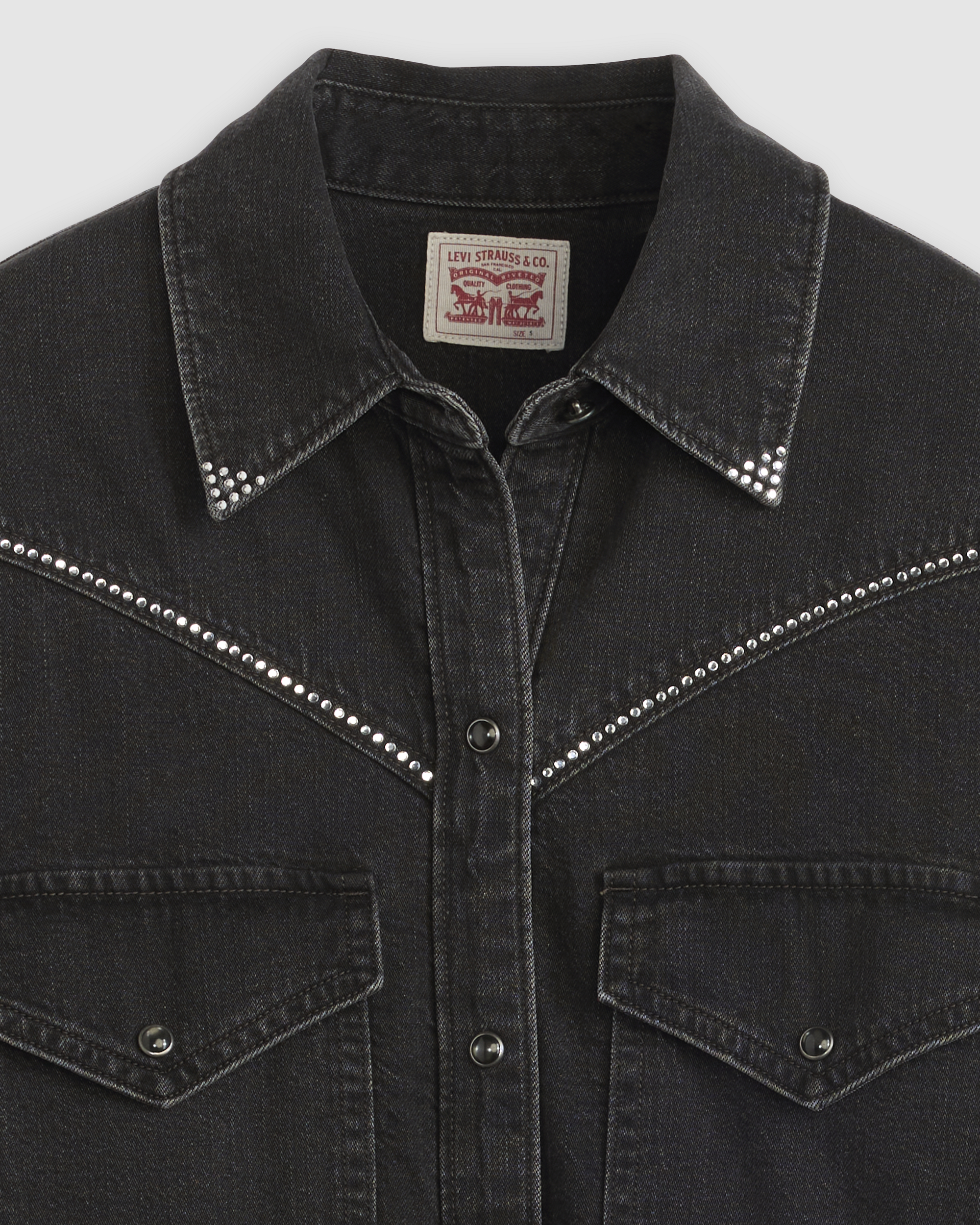 Жіноча джинсова сорочка Levi's зі стразами 1159856491 — фото 10