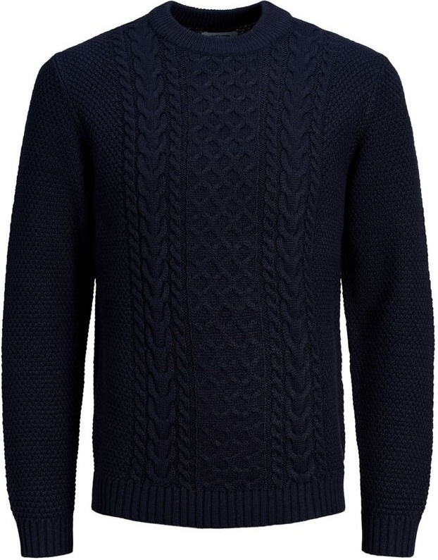 Пуловер JJCRAIG KNIT CREW NECK 12189968-Sky Captain Jack & Jones XXL Темно-синій — фото 7