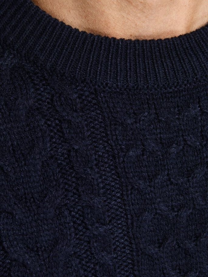 Пуловер JJCRAIG KNIT CREW NECK 12189968-Sky Captain Jack & Jones XXL Темно-синій — фото 5