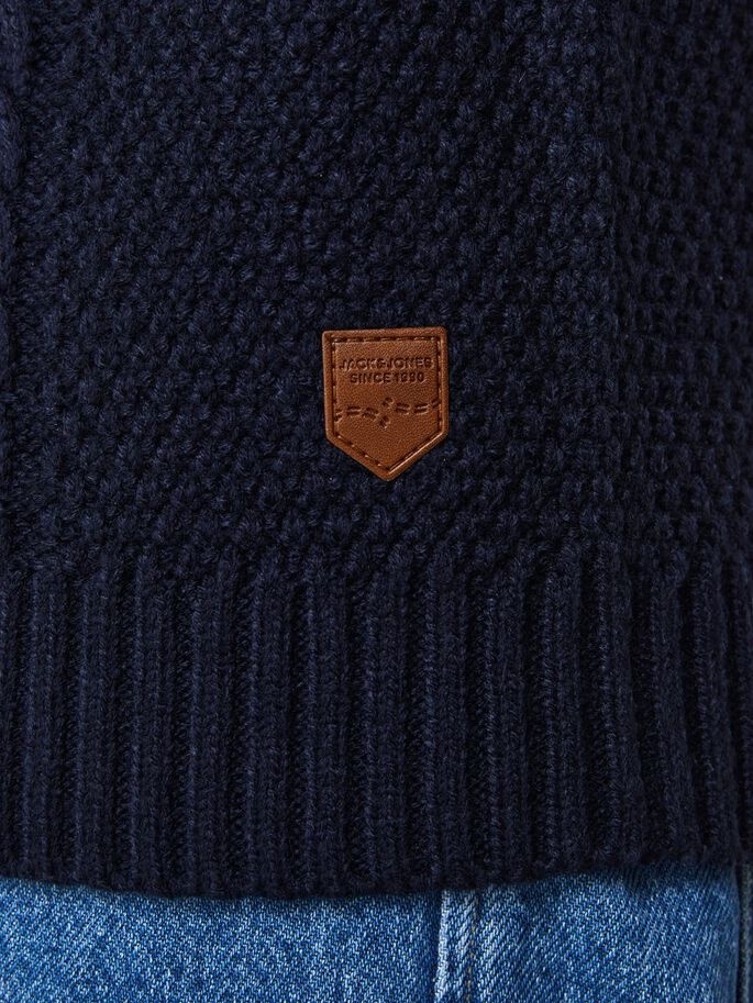 Пуловер JJCRAIG KNIT CREW NECK 12189968-Sky Captain Jack & Jones XXL Темно-синій — фото 6