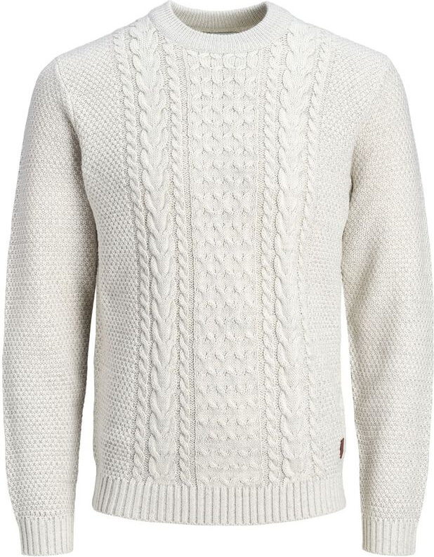 Пуловер JJCRAIG KNIT CREW NECK 12189968-Cloud Dancer Jack & Jones S Білий — фото 7