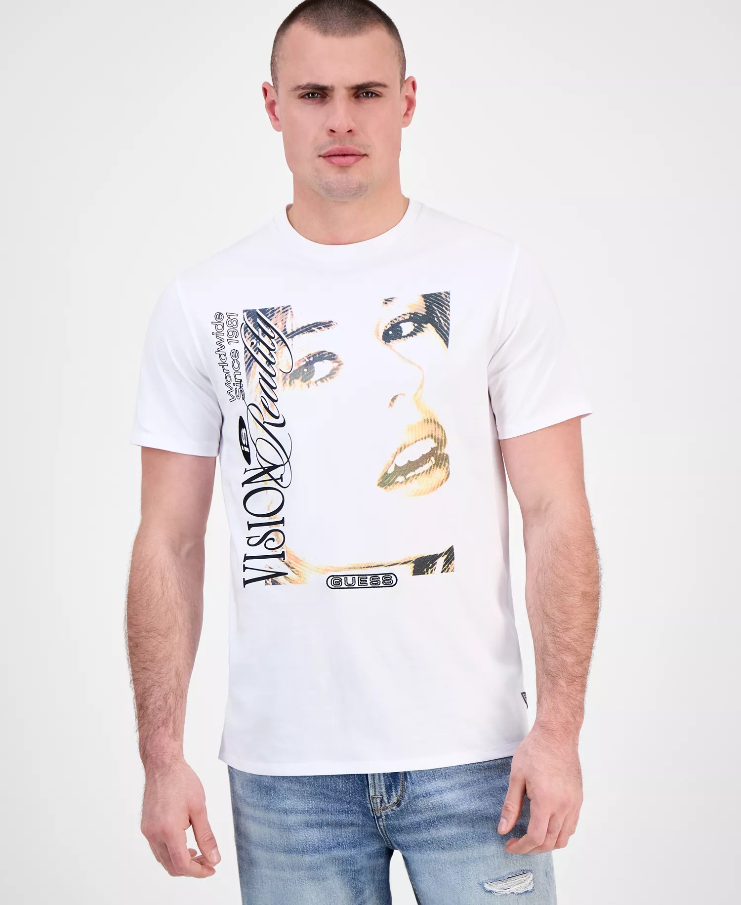 Чоловічі футболки Guess з принтом та вишивкою 1159857514 — фото 1