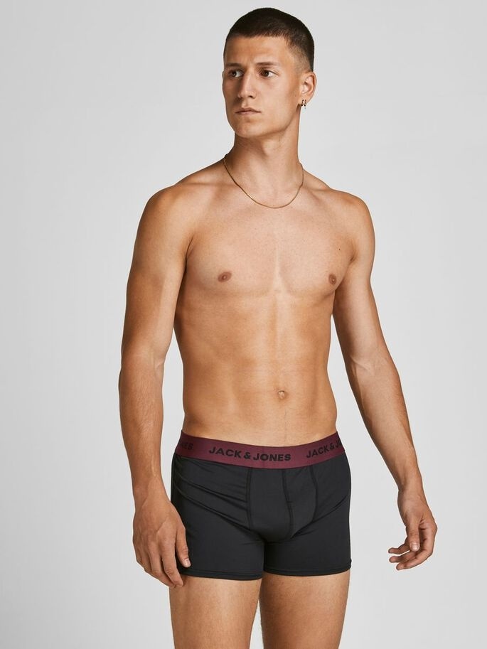 Білизна 3шт JACFLOWER MICROFIBER 3 PACK 12194284-Black-Detail:Black Jack & Jones S Чорний — фото 6