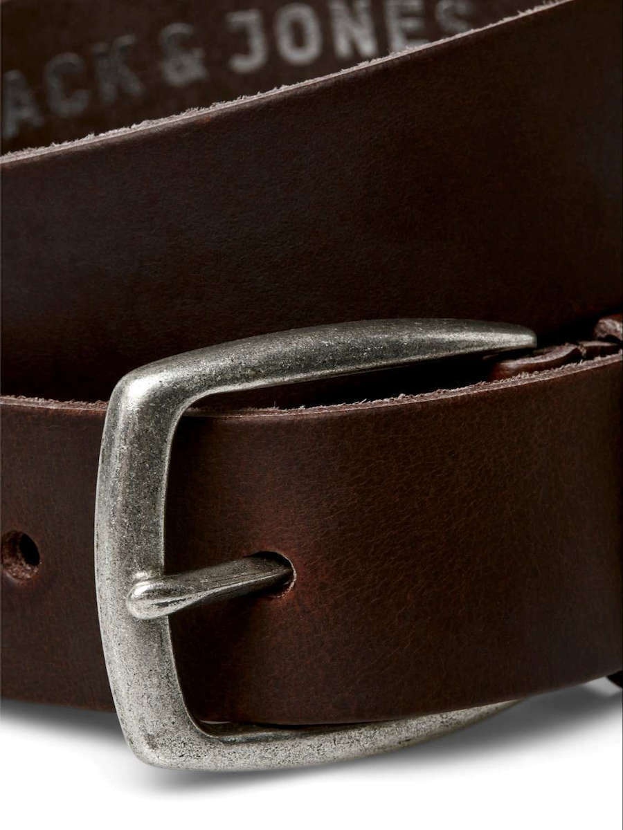 Ремінь JACMICHIGAN LTN LEATHER BELT 12192623-Brown Stone Jack & Jones 95 Темно-коричневий — фото 3