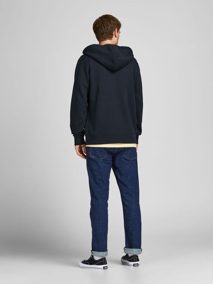 Толстовка JJESOFT BASIC SWEAT ZIP HOOD NOOS 12191895-Navy Blazer-Fit:REG FIT Jack & Jones XXL Темно-синій — фото 5