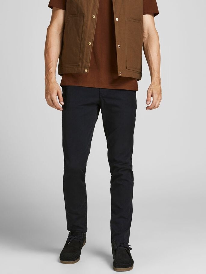 Штани JPSTMARCO JJFRED AMA CAVIAR 12193816-Caviar Jack & Jones 29/32 Чорний — фото 3