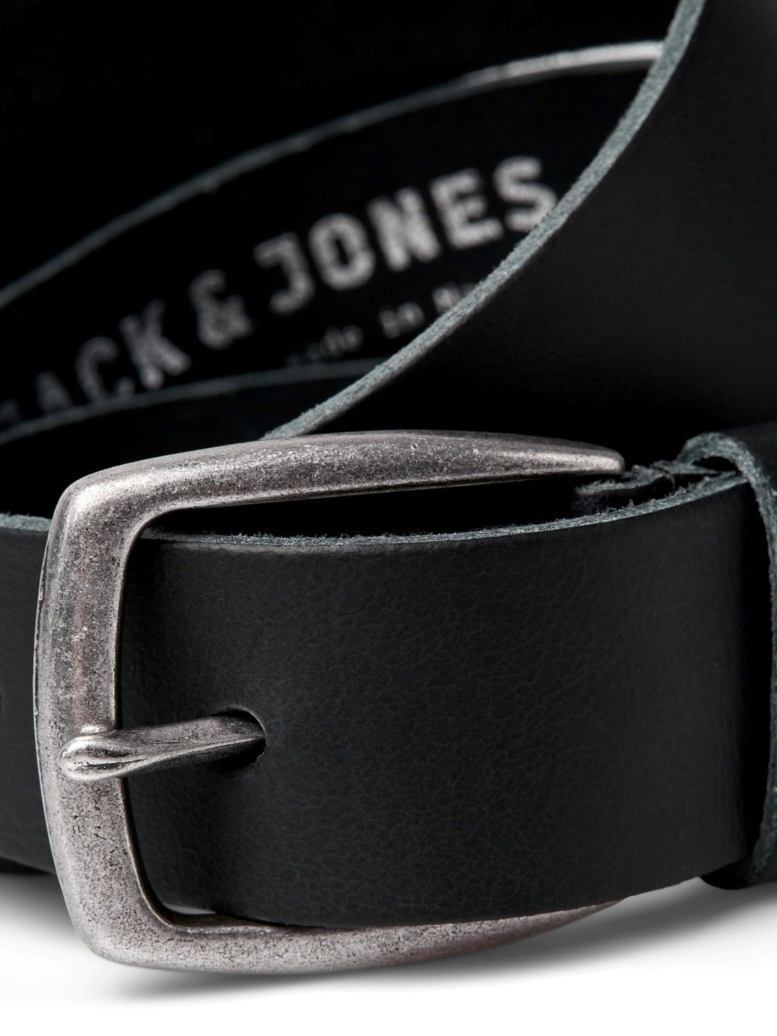 Ремінь JACMICHIGAN LTN LEATHER BELT 12192623-Black Jack & Jones 95 Чорний — фото 3