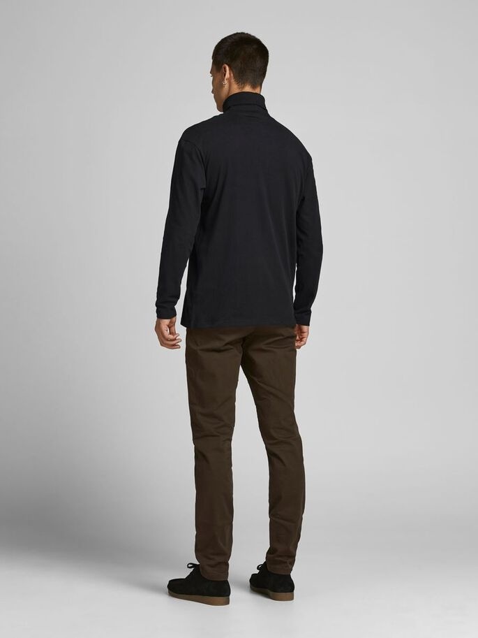 Светр JJERILEY TEE LS ROLL NECK SN 12190713-Black Jack & Jones XXL Чорний — фото 4