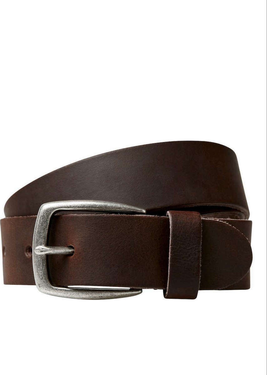 Ремінь JACMICHIGAN LTN LEATHER BELT 12192623-Brown Stone Jack & Jones 95 Темно-коричневий — фото 2