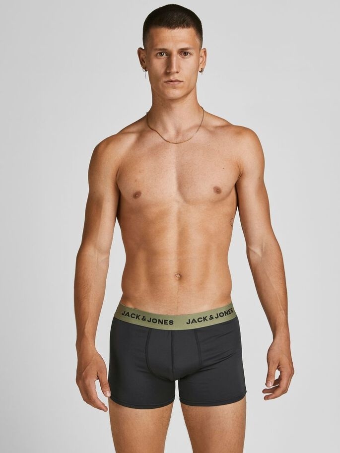 Білизна 3шт JACFLOWER MICROFIBER 3 PACK 12194284-Black-Detail:Black Jack & Jones S Чорний — фото 7