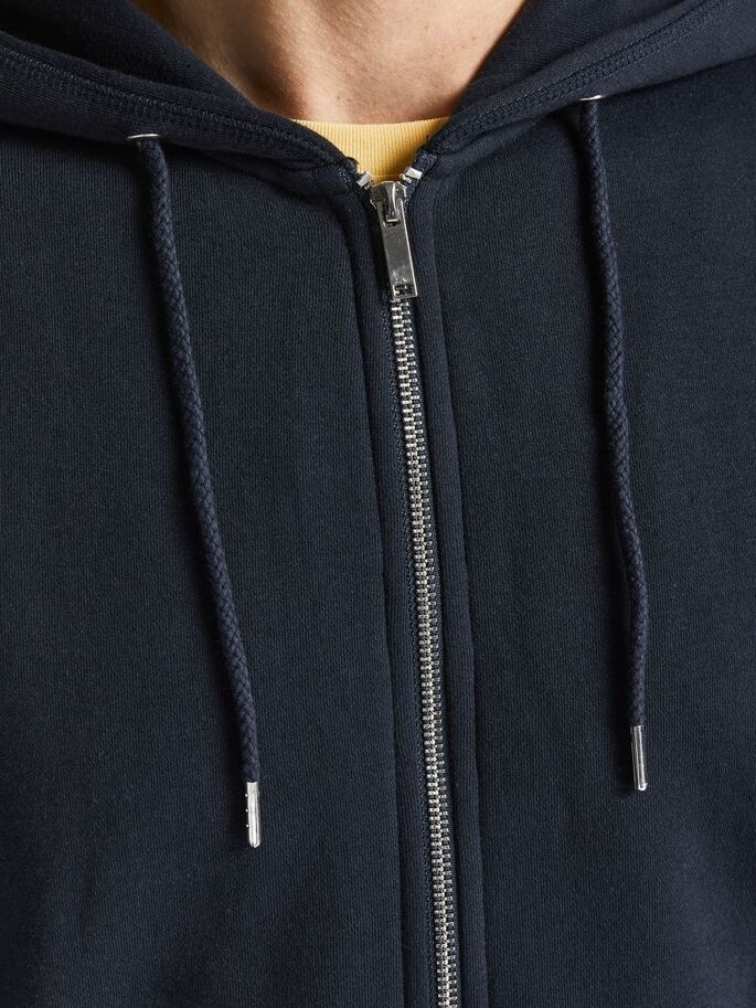 Толстовка JJESOFT BASIC SWEAT ZIP HOOD NOOS 12191895-Navy Blazer-Fit:REG FIT Jack & Jones XXL Темно-синій — фото 7