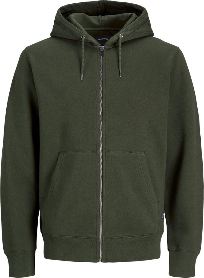 Толстовка JJESOFT BASIC SWEAT ZIP HOOD NOOS 12191895-Forest Night-Fit:REG FIT Jack & Jones XXL Зелений — фото 3