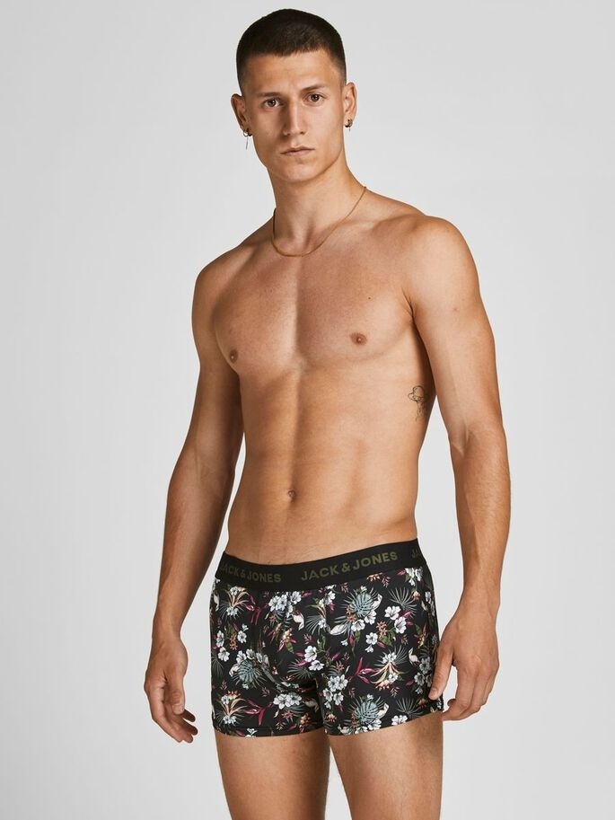 Білизна 3шт JACFLOWER MICROFIBER 3 PACK 12194284-Black-Detail:Black Jack & Jones S Чорний — фото 4