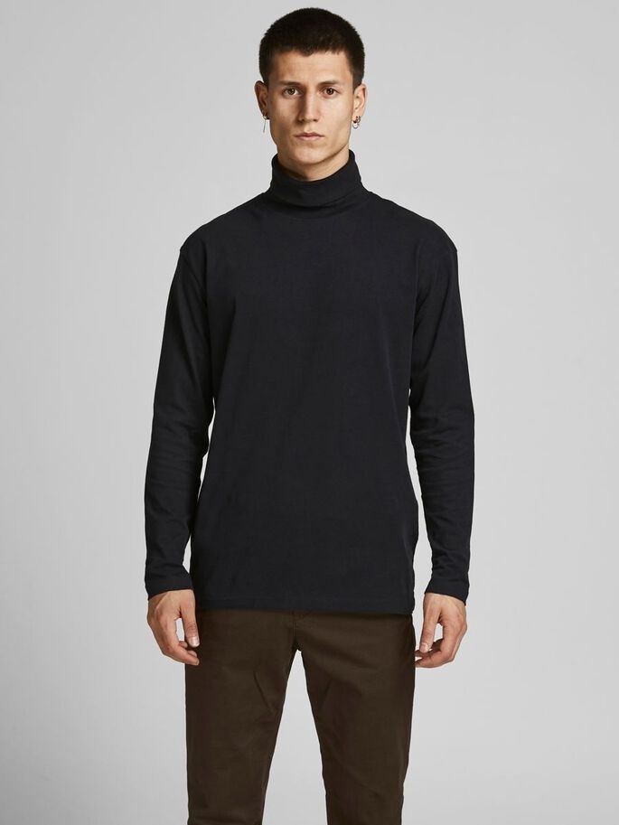 Светр JJERILEY TEE LS ROLL NECK SN 12190713-Black Jack & Jones XXL Чорний — фото 3