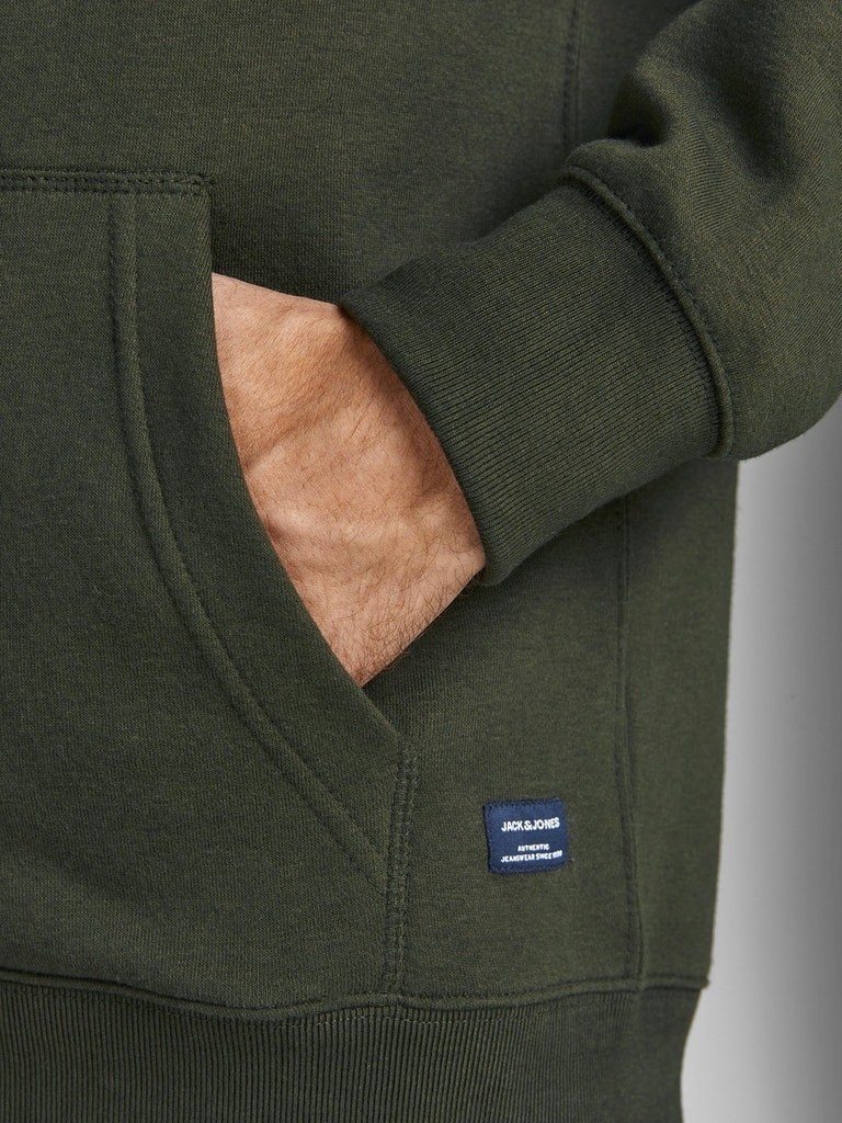 Толстовка JJESOFT BASIC SWEAT ZIP HOOD NOOS 12191895-Forest Night-Fit:REG FIT Jack & Jones XXL Зелений — фото 7
