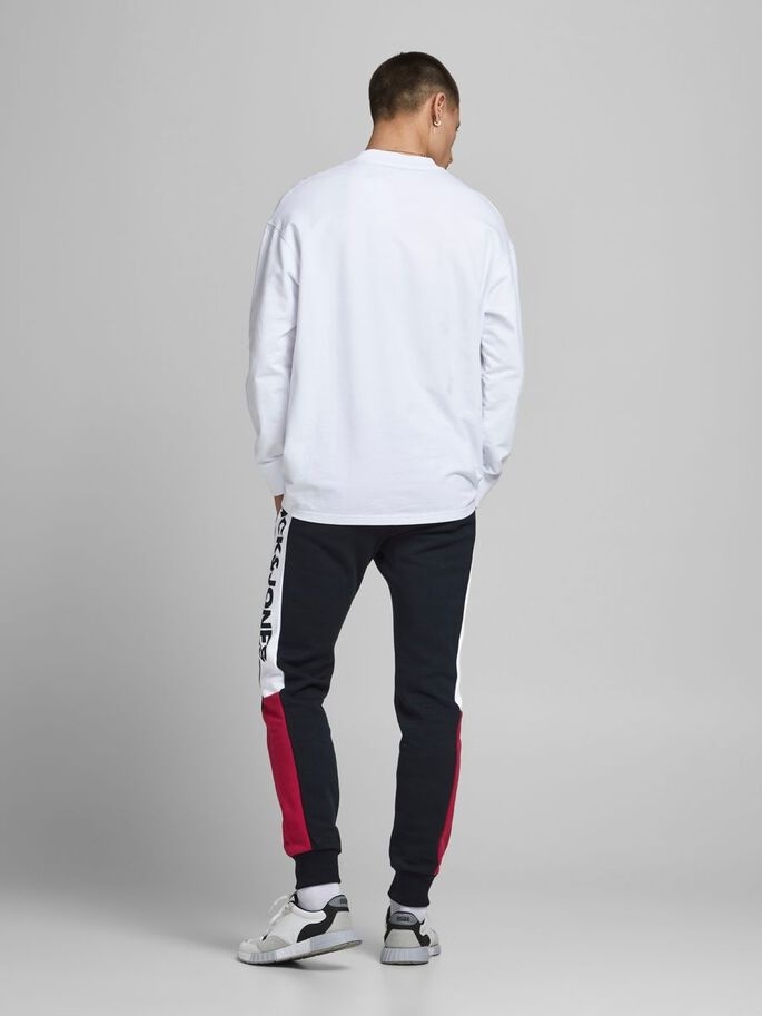 Спортивні штани JJIWILL LOGO JJBLOCKING SWEAT P. VG NOOS 12197199 Navy Blazer Jack & Jones L Темно-синій — фото 6