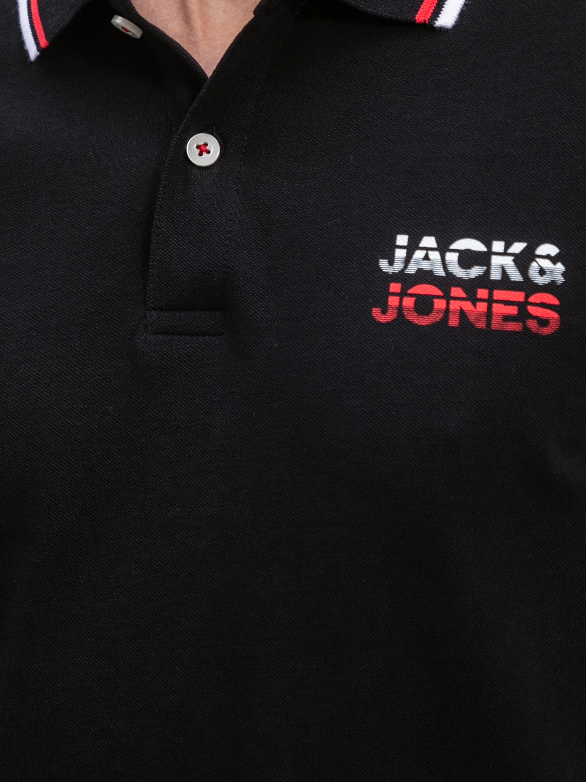Поло JJATLAS POLO SS 12221012-Black Jack & Jones M Чорний — фото 6