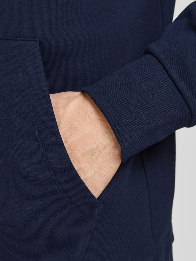 Толстовка JJLEO SWEAT HOOD 12200768-Navy Blazer Jack & Jones M Темно-синій — фото 7