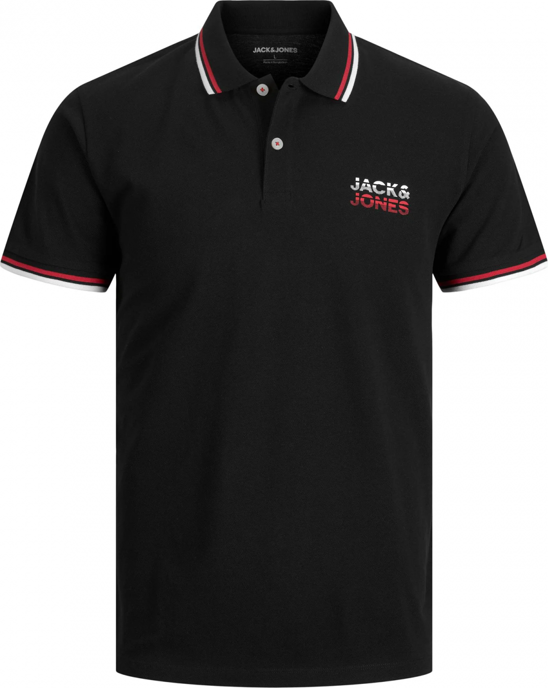 Поло JJATLAS POLO SS 12221012-Black Jack & Jones M Чорний — фото 3