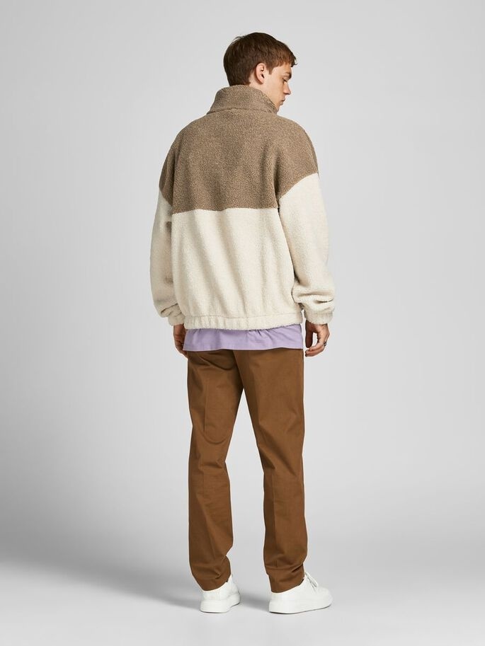 Толстовка JORMACAN SWEAT HOOD 12200198-Malt Ball-Fit:OVERSIZE/CUT Jack & Jones L Бежевий — фото 4