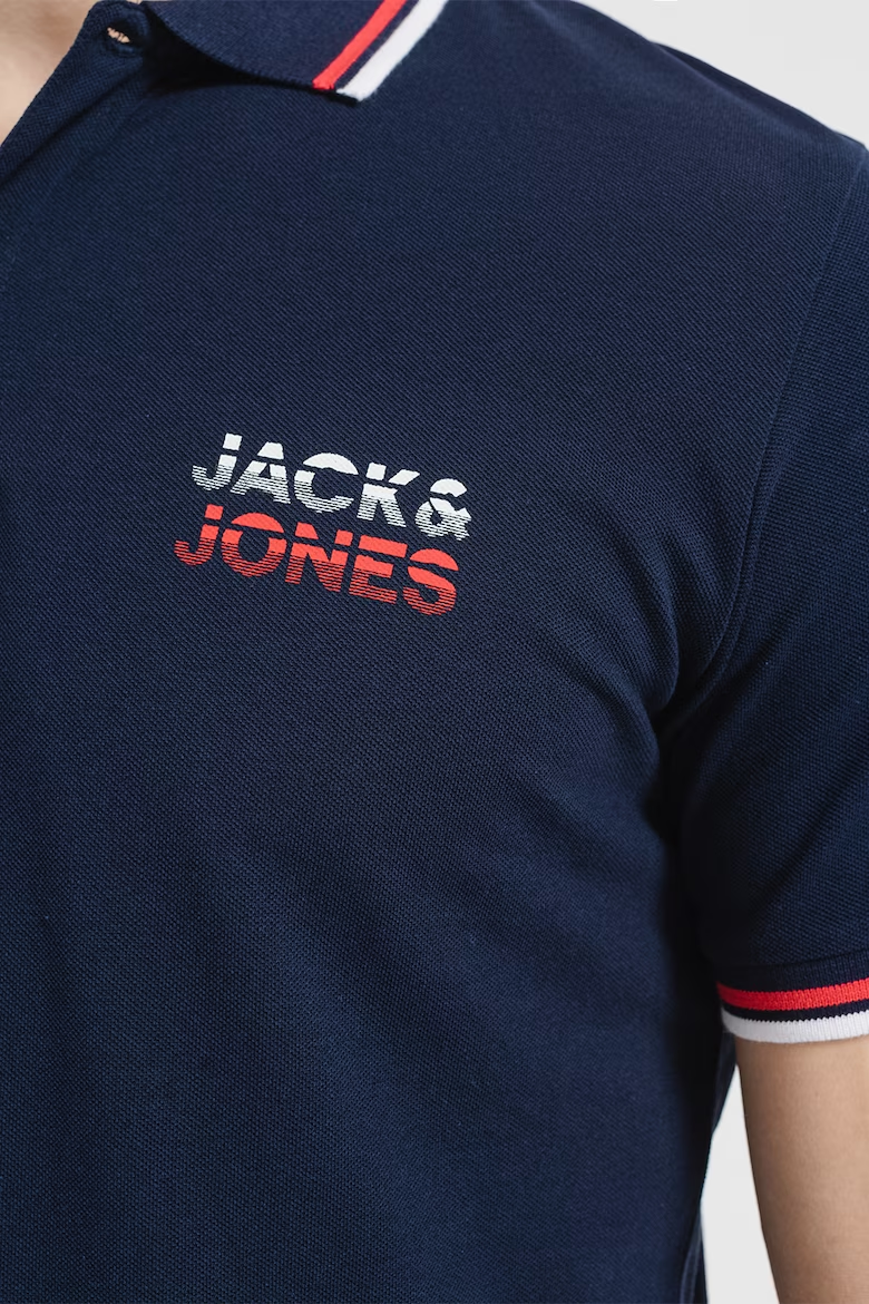 Поло JJATLAS POLO SS 12221012-Navy Blazer Jack & Jones L Темно-синій — фото 6