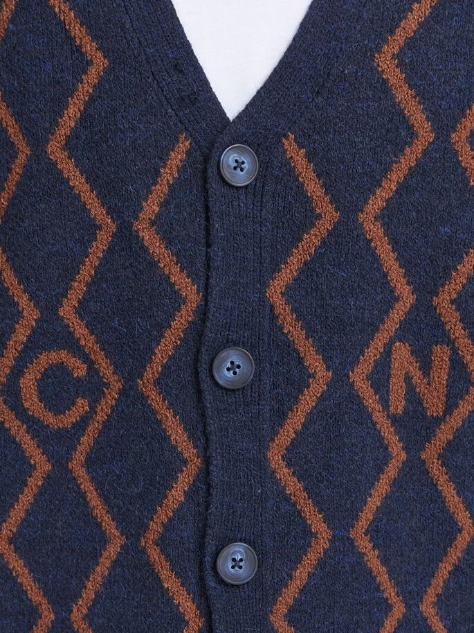 Кардиган JORSNAKE KNIT CARDIGAN KA KNT21 12206819-Navy Blazer-Fit:BOX Jack & Jones XXL Темно-синій — фото 4