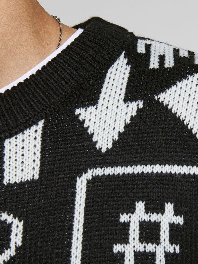 Пуловер JORINFO KNIT CREW NECK KA KNT21 12206845-Black-Fit:WIDE Jack & Jones XXL Чорний — фото 5
