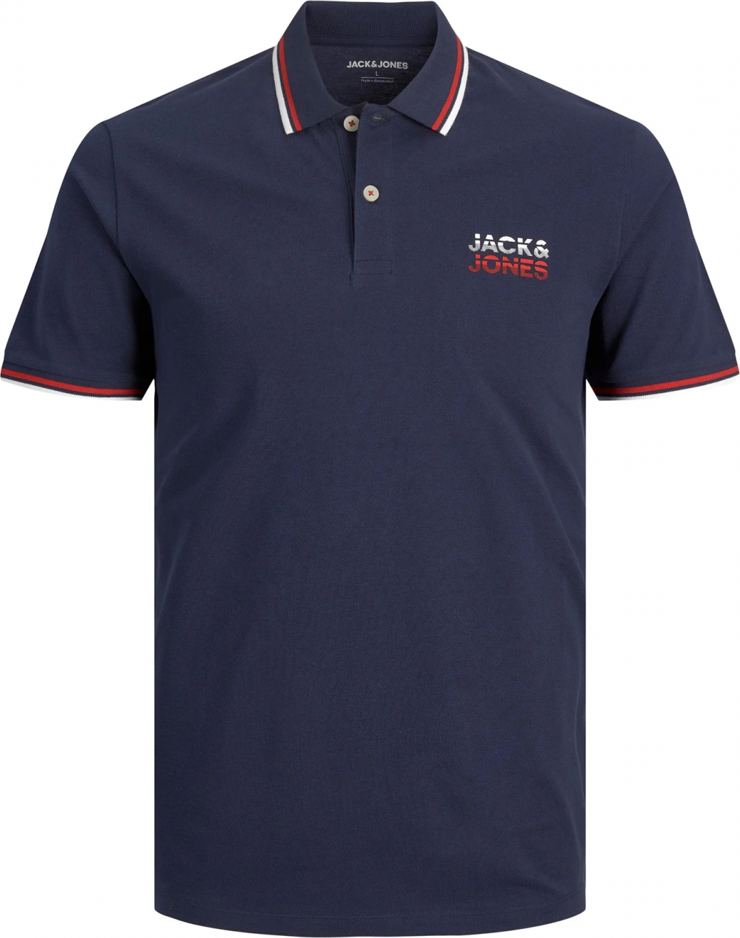Поло JJATLAS POLO SS 12221012-Navy Blazer Jack & Jones L Темно-синій — фото 3