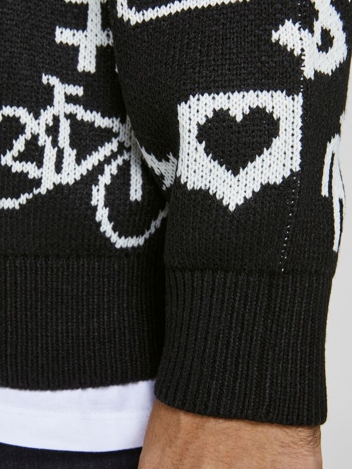 Пуловер JORINFO KNIT CREW NECK KA KNT21 12206845-Black-Fit:WIDE Jack & Jones XXL Чорний — фото 6
