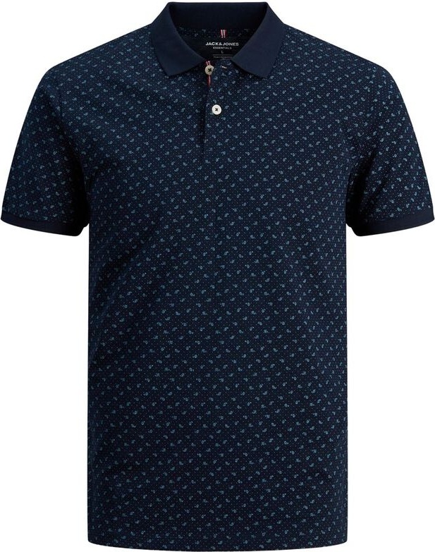 Поло JJEJACK DETAIL POLO SS NOOS 12201315-Navy Blazer-AOP:Full Body Jack & Jones L Темно-синій — фото 7