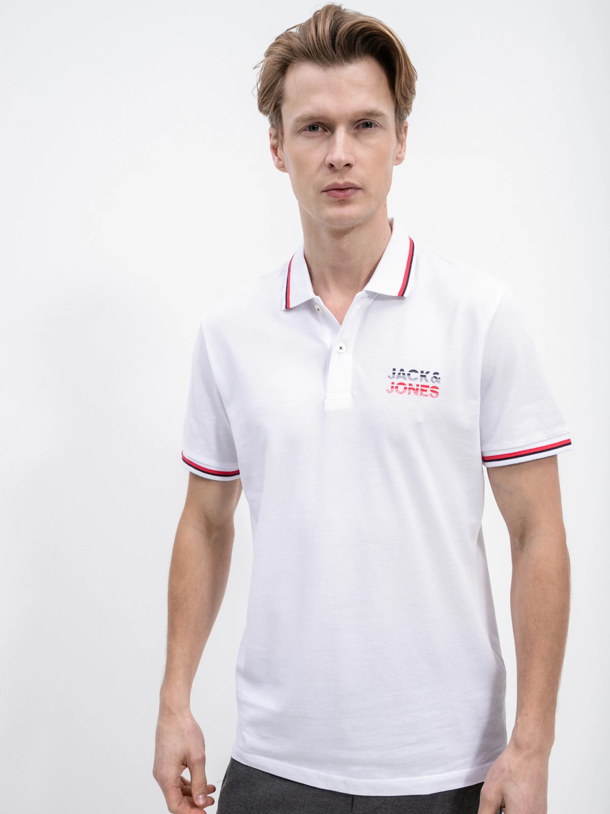 Поло JJATLAS POLO SS 12221012-White Jack & Jones XXL Білий — фото 4