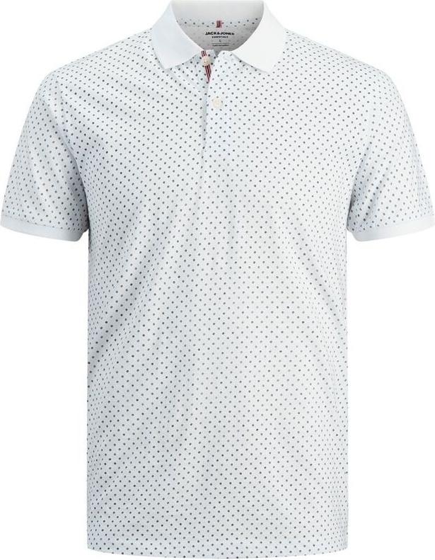 Поло JJEJACK DETAIL POLO SS NOOS 12201315-White-AOP:Full Body Jack & Jones S Білий — фото 7