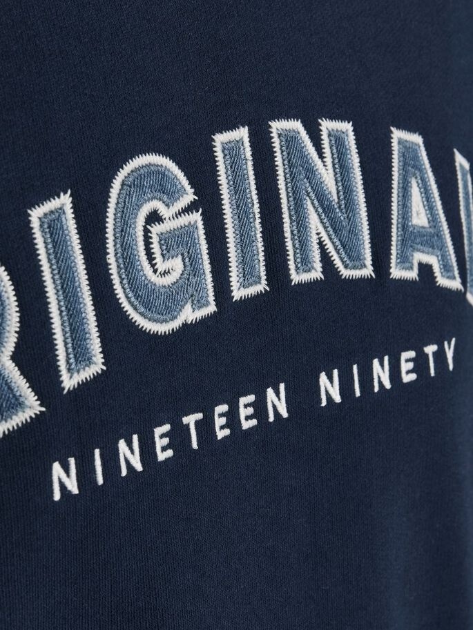 Світшот JORREWORKED SWEAT CREW NECK LTN 12207365-Navy Blazer-Fit:AUTHENTIC CROP Jack & Jones M Темно-синій — фото 6