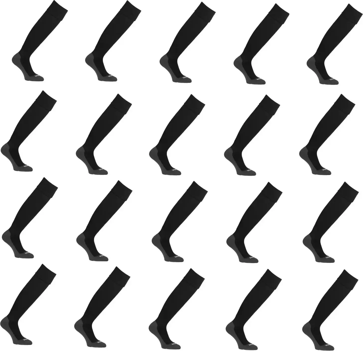 10 пар футбольні гетр Uhlsport 122554, розмір 41-44 (чорні) — фото 2