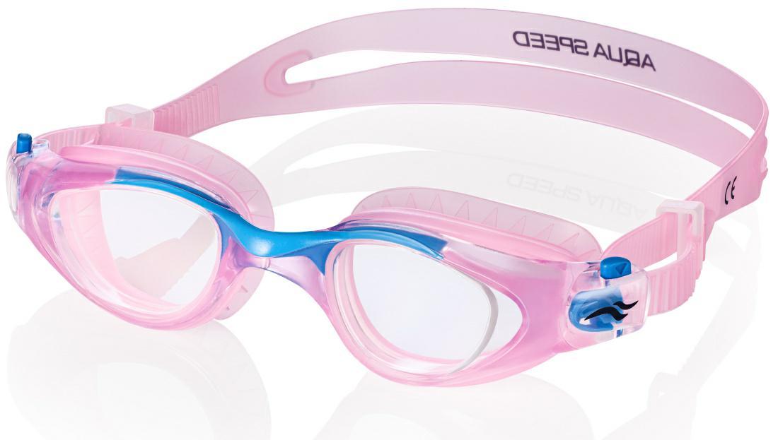 Окуляри для плавання Aqua Speed MAORI 9283 рожевий, блакитний Діт OSFM — фото 1