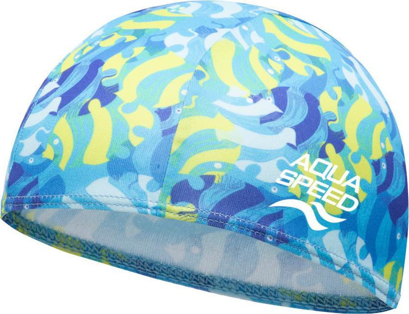Шапка для плавання Aqua Speed BABY CAP PRINT 61717 блакитний, жовтий Діт One Size — фото 1