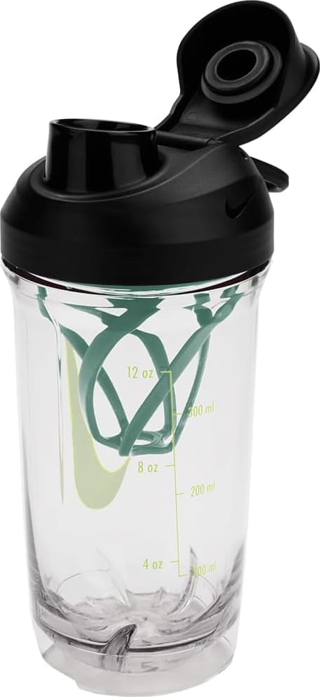 Пляшка Nike TR RECHARGE SHAKER BOTTLE 16 OZ прозорий, чорний, зелений, жовтий 470 мл — фото 1