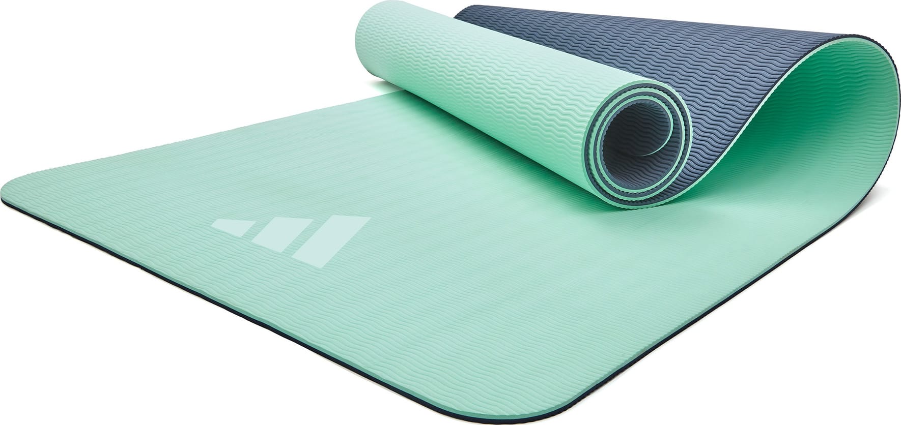 Килимок для йоги Adidas Double Sided Yoga Mat ментоловий, сірий 176 х 61 х 0,6 см (ADYG-10400BLM-NL) — фото 1
