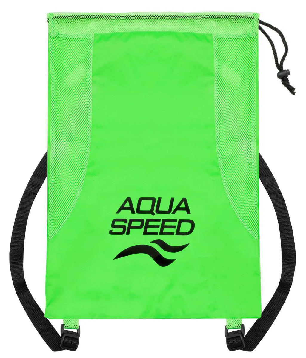 Сумка сітчаста Aqua Speed MESH BACK PACK 61165 салатовий, чорний Уні 51x36 см — фото 1