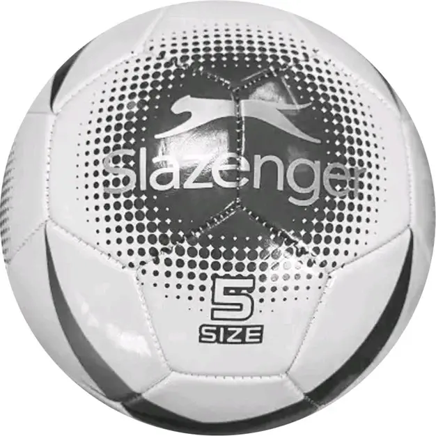 М'яч футбольний Slazenger AC football white/black/silver size 5 — фото 2