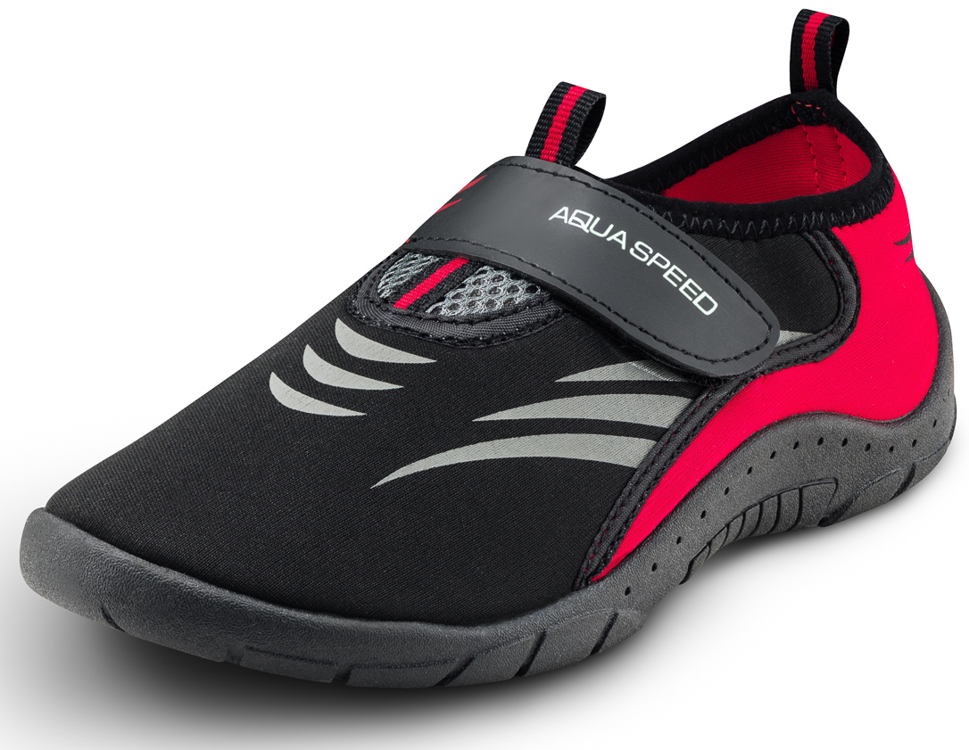 Аквашузи Aqua Speed AQUA SHOE MODEL 27D 7625 чорний, сірий, червоний Уні 41 — фото 1