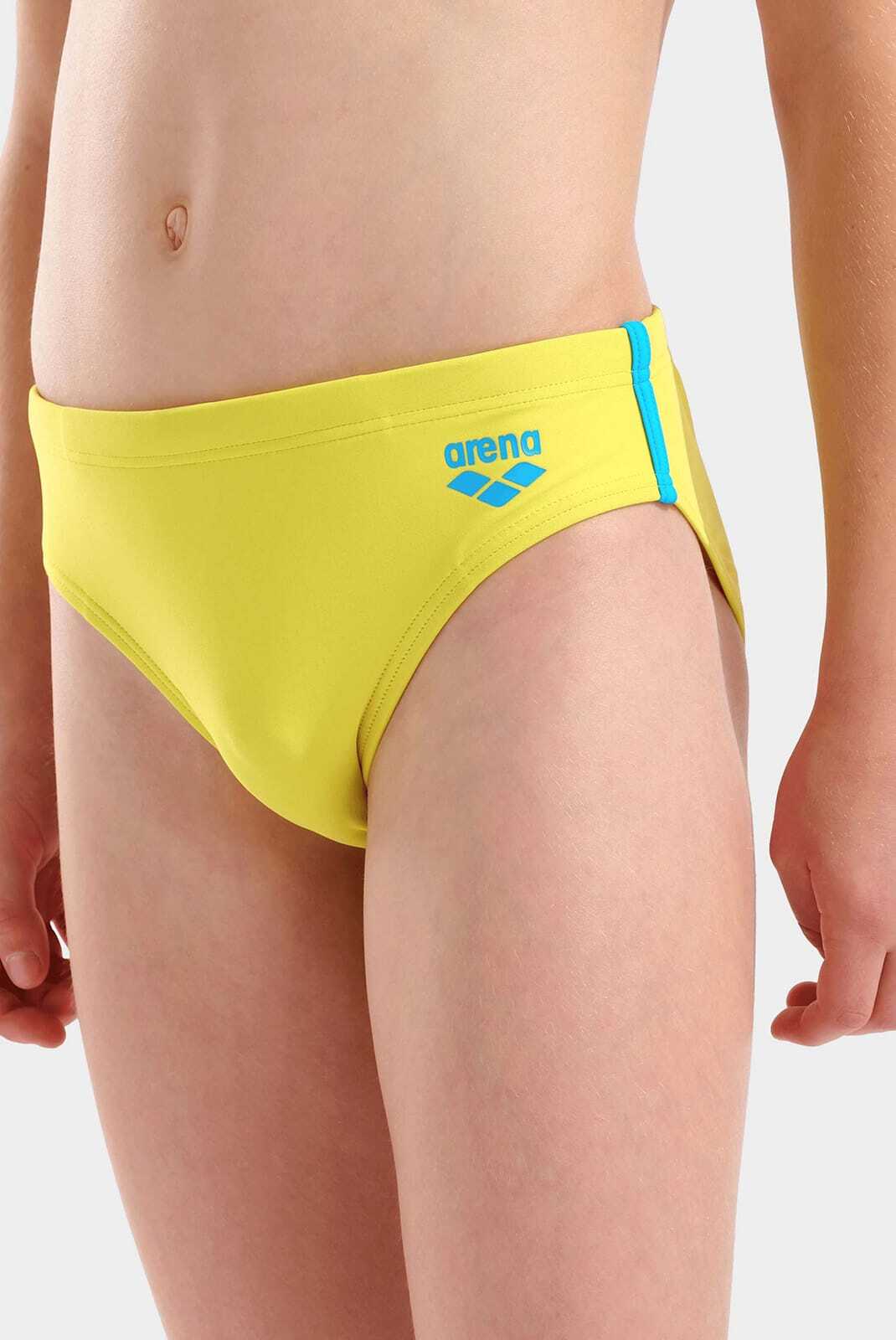 Плавки для хлопчиків Arena SWIM BRIEFS SOLID жовтий, бірюзовий 140 см (008371-380) — фото 3