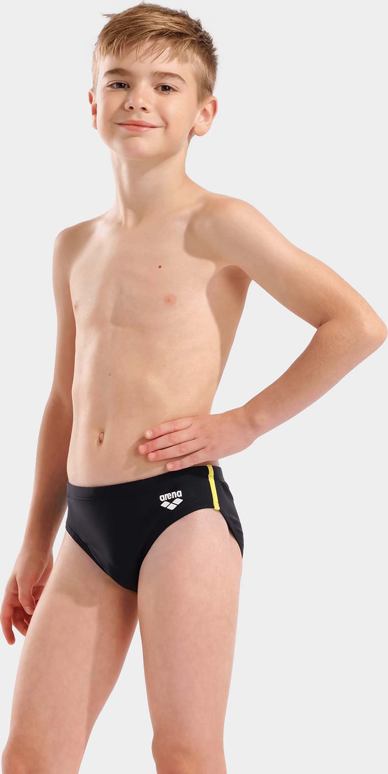 Плавки для хлопчиків Arena SWIM BRIEFS SOLID чорний, жовтий 116 см (008371-583) — фото 1