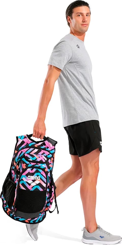 Рюкзак Arena ALL SET BACKPACK AO 45L рожевий, блакитний, чорний 55 х 38 х 28 см (010235-101) — фото 4
