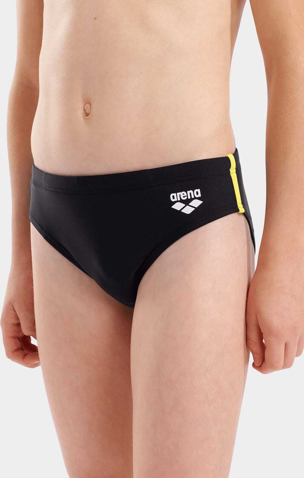 Плавки для хлопчиків Arena SWIM BRIEFS SOLID чорний, жовтий 116 см (008371-583) — фото 3