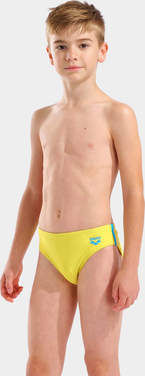 Плавки для хлопчиків Arena SWIM BRIEFS SOLID жовтий, бірюзовий 140 см (008371-380) — фото 1