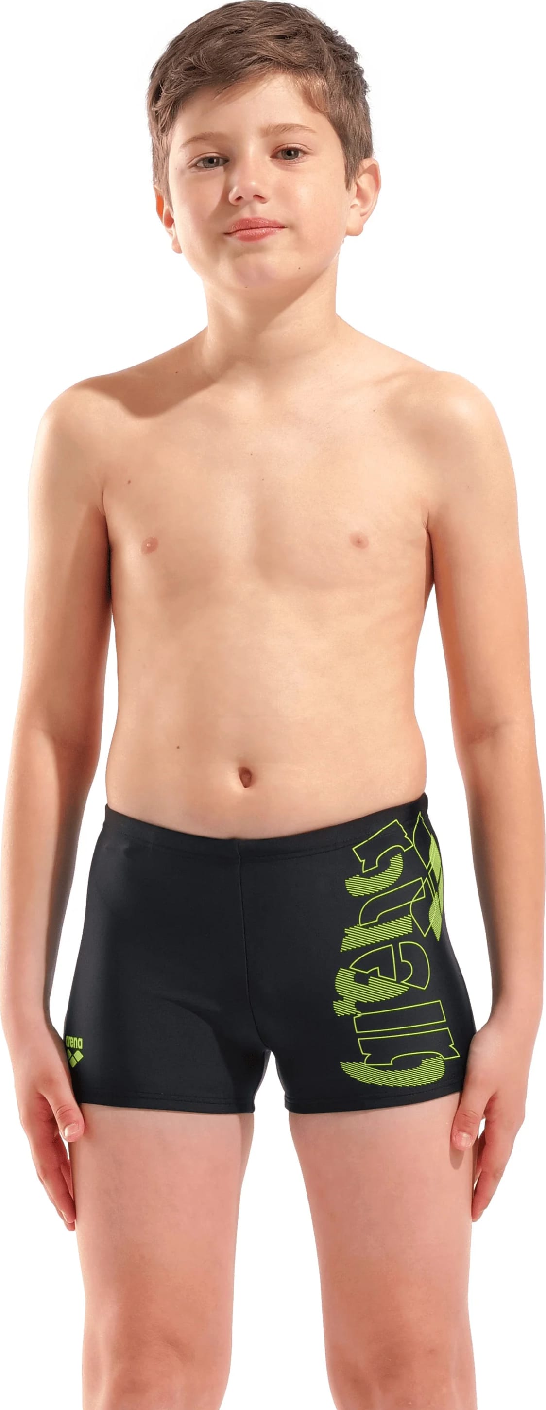 Плавки-шорти для хлопчиків Arena TALES SWIM SHORT чорний, жовтий дитячий 140 см (009087-506) — фото 1