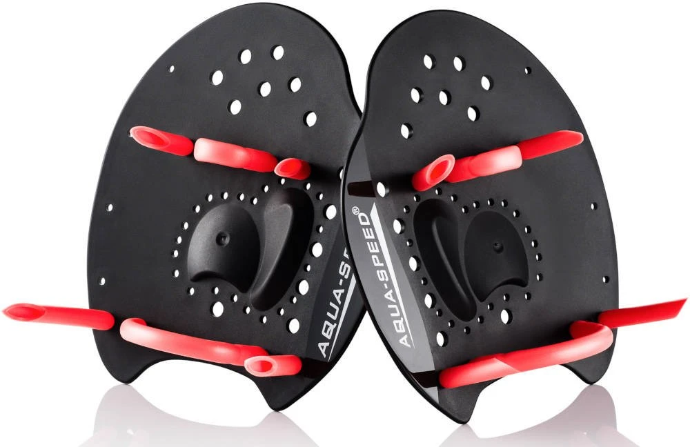 Лопатки для плавання Aqua Speed Skill Paddle 1789 чорний червоний Уні S 15х14см — фото 1