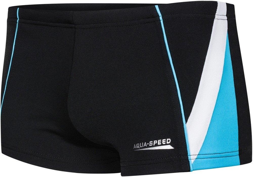 Плавки-боксери для хлопців Aqua Speed DIEGO 2338 чорний, блакитний, білий Діт 140см — фото 1