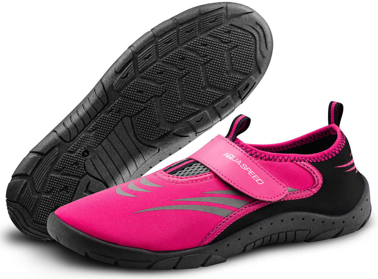 Аквашузи Aqua Speed AQUA SHOE MODEL 27C 7619 рожевий, сірий, чорний Уні 35 — фото 1